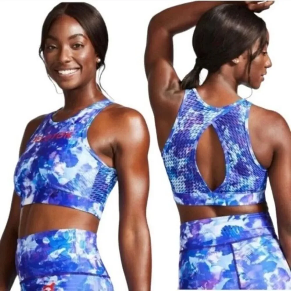 NWT Peloton Blue Moves High Neck Bra